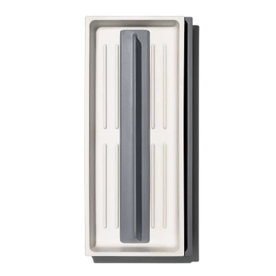 OXO Long Handled Tool Organizer: Utensil & Kitchen Drawer Storage, White/Gray, Hand Wash, TPE & Polypropylene Material
