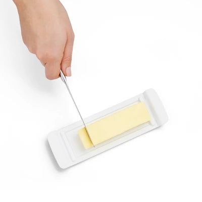 OXO Softworks Butter Dish: White Polypropylene Butter Holder, Dishwasher-Safe, 2-Piece Set, 7.80″ Width