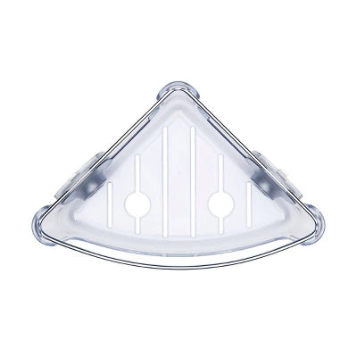 OXO Stronghold Suction Corner Basket: Stainless Steel & Plastic Shower Organizer, Bath Storage
