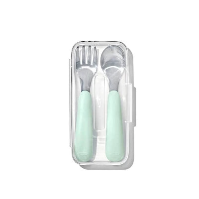 OXO 2pc Tot Stainless Steel On The Go Fork And Spoon Set – Opal