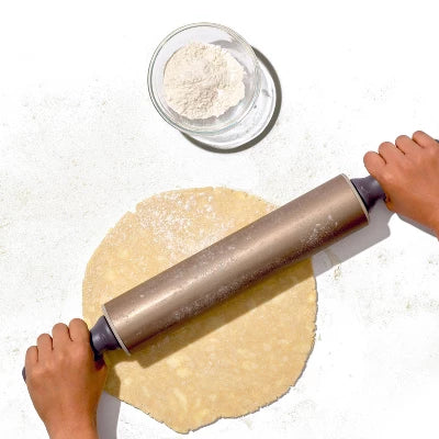 OXO Non Stick Rolling Pin: Stainless Steel, Dishwasher-Safe, 18.5″ Length, Handled For Baking