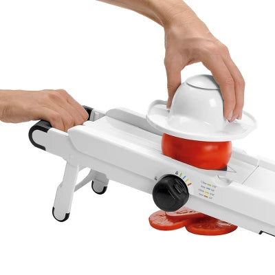 OXO VBlade Mandoline Slicer: ABS & Stainless Steel, 4 Blades, Dishwasher-Safe, Vegetable & Potato Slicer, White
