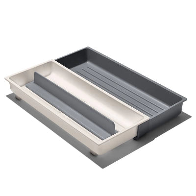 OXO Long Handled Tool Organizer: Utensil & Kitchen Drawer Storage, White/Gray, Hand Wash, TPE & Polypropylene Material
