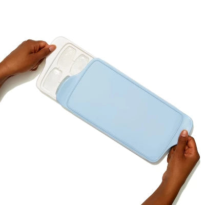 OXO 2pk Ice Cube Tray Light Blue: Plastic, 14 Cavities, Dishwasher-Safe, Ice Tray With Lid