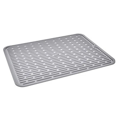 OXO Silicone Dish Drying Mat – Gray (Large): Dishwasher-Safe Drying Rack For Dishes, 16.9″ X 12.5″ Silicone Mat