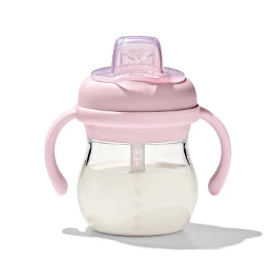 OXO 6oz Tot Transitions Soft Spout Sippy Cup With Removable Handles – Blossom
