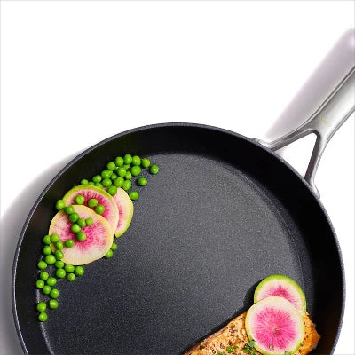 OXO 10pc Ceramic Pro Non-Stick Cookware Set Gray: Aluminum, Dishwasher-Safe, Induction & Gas Compatible, Lifetime Warranty