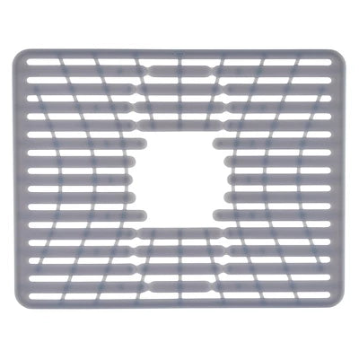 OXO 16.3″ X 12.8″ Silicone Sink Mat Gray: Kitchen Sink Protector & Dish Drying Rack