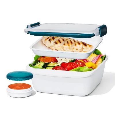 OXO Prep And Go 6.3c Salad Food Storage Container: Leakproof Lunch Container, Dishwasher & Microwave Safe