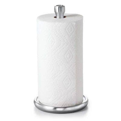 OXO Steady Paper Towel Holder: Stainless Steel, Light Silver, 13.5″ Height
