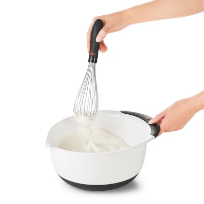 OXO 11″ Balloon Whisk: Stainless Steel Wire Whisk With Grip Handle, Dishwasher-Safe, Multicolor, Ideal For Baking