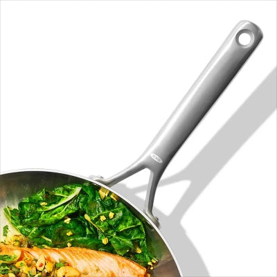 OXO 12″ Mira Tri-Ply Stainless Steel Open Frypan Silver