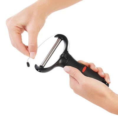 OXO Wire Cheese Slicer With Replaceable Wires: Metal, Dishwasher-Safe, 3 Blades, Black, Kitchen Wire Slicer