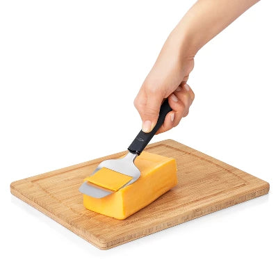 OXO Stainless Steel Plane Slicer: Cheese Slicer, Dishwasher-Safe, Black, Kitchen Tool, 8.5″ Height, 2.6″ Width