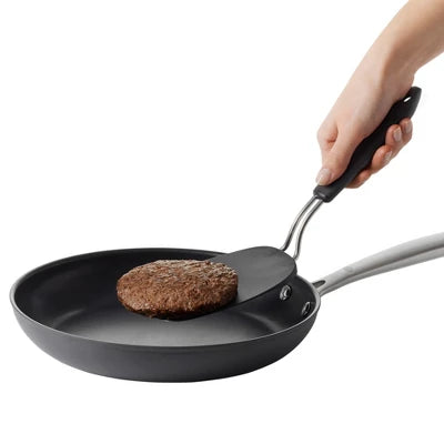 OXO Large Nylon Flexible Turner Black: Soft-Grip Handle, Dishwasher-Safe Cooking Spatula, 12.7″ Length