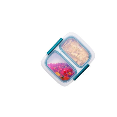 OXO Prep And Go 2c Divided Food Storage Container: Leakproof, 2 Compartment, Dishwasher & Microwave Safe