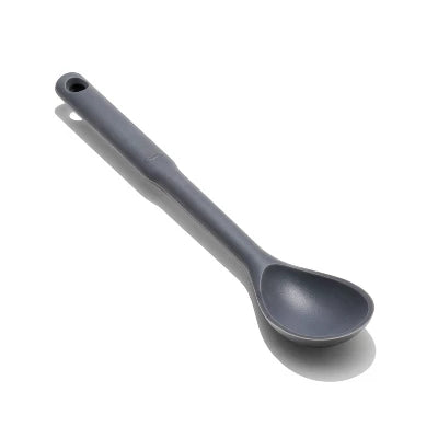 OXO Silicone Spoon: Black Kitchen Utensil, Dishwasher-Safe, 13.35″ Length, Nylon & Silicone, Cooking Spoon