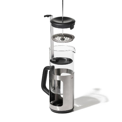 OXO 8 Cup French Press Coffee Maker – Black – 11294500: Stainless Steel & Glass, Nonslip Base, Manual, Hand Wash