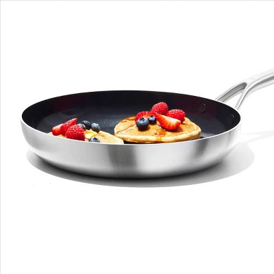 OXO 12″ Mira Tri-Ply Stainless Steel Non-Stick Open Frypan Silver