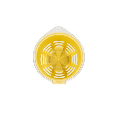 OXO Small Citrus Reamer: Yellow Plastic Juicer, Dishwasher-Safe, 5″ Height, 3.6″ Width & Depth