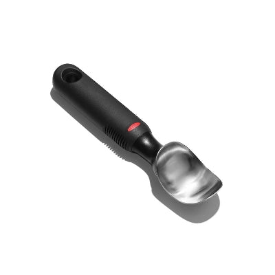 OXO Ice Cream Scoop: Top Rated Zinc Alloy, Dishwasher-Safe, Black Handle, 8.25″ Length, Lifetime Warranty