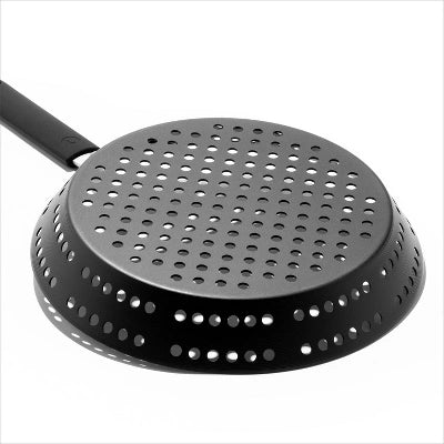 OXO 12″ Steel BBQ Open Frypan With Silicone Sleeve Black