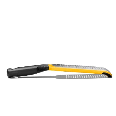 OXO Etched Medium Grater: Stainless Steel Handheld Cheese Grater With Soft-Grip Handle, Dishwasher-Safe, Yellow