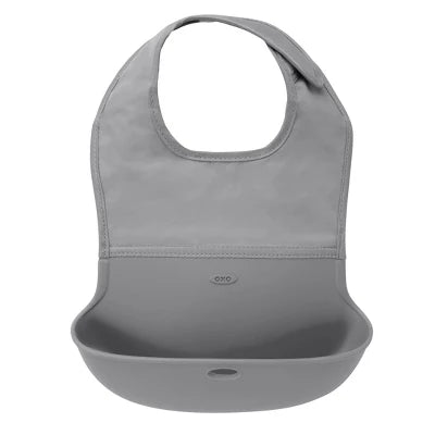 OXO Tot Roll Up Bib – 2pk – Gray/Navy