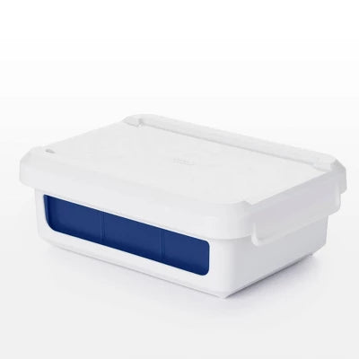 OXO Covered Ice Cube Tray Large Cubes: Silicone & Plastic, 6 Cavities, Dishwasher-Safe, Ice Mold With Lid