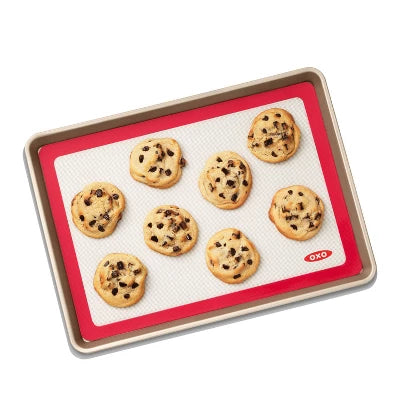 OXO 11.5″x16.5″ Silicone Baking Mat: Oven & Dishwasher Safe, Red, Rectangle, Pastry & Oven Mat