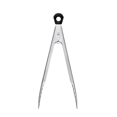 OXO Mini Tongs: Stainless Steel Kitchen Tongs For Cooking & Serving, Small Metal Tongs, Dishwasher-Safe, 8.25″ Length