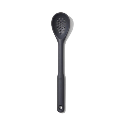 OXO Silicone Slotted Spoon: Best Cooking Utensil, Dishwasher-Safe, 13″ Length, Black, Nylon Handle, Kitchen Tool