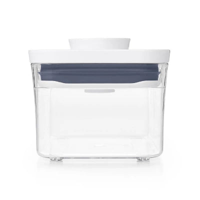 OXO POP 0.6qt Plastic Rectangle Airtight Food Storage Container White: Dishwasher-Safe, Silicone Lid