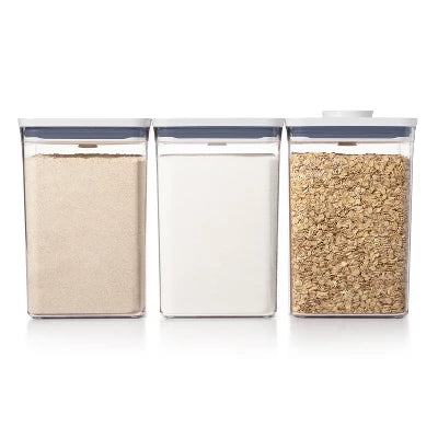 OXO Pop 6pc Bulk Airtight Food Storage Container Set: Dishwasher-Safe, 4.4 Qt Capacity, Silicone & ABS Lid