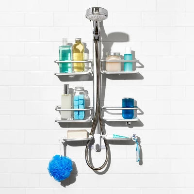 OXO Aluminum Hose Keeper Shower Caddy