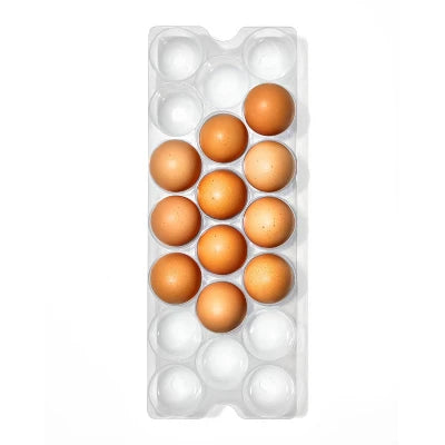 OXO Plastic Egg Bin With Removable Tray White: Refrigerator Egg Organizer & Storage Container, Hand Wash, 14.75″x5.85″x3.2″