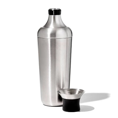 OXO Steel Single Wall Cocktail Shaker: 18oz Stainless Steel, Dishwasher-Safe, Light Silver