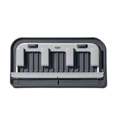 OXO Water Bottle Drying Rack: Freestanding Plastic Kitchen Rack For Baby Bottles, Hand Wash, Gray, 12.2″ Width