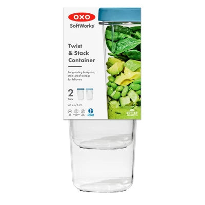 OXO 2pk 40oz Twist And Stack Container