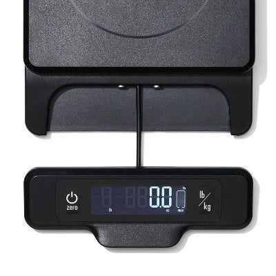 OXO 5Lb Food Scale With Pull Out Display: Kitchen Scale, Backlit Electronic Display, Black, Battery Powered