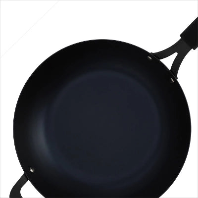 OXO 12″ Steel Open Wok With Silicone Sleeve Black