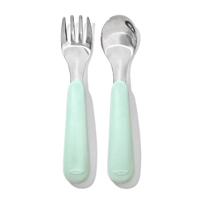 OXO 2pc Tot Stainless Steel On The Go Fork And Spoon Set – Opal