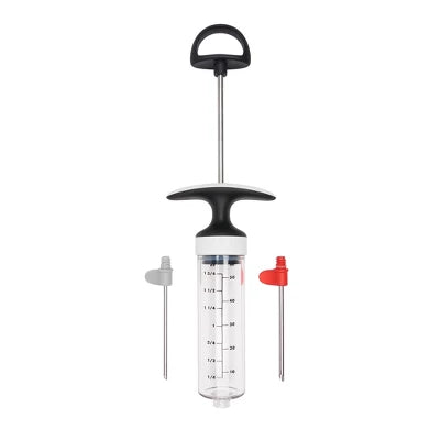 OXO Flavor Injector For Meat & Poultry: Turkey Marinade Syringe, Dishwasher-Safe, Black, 2 Oz Capacity